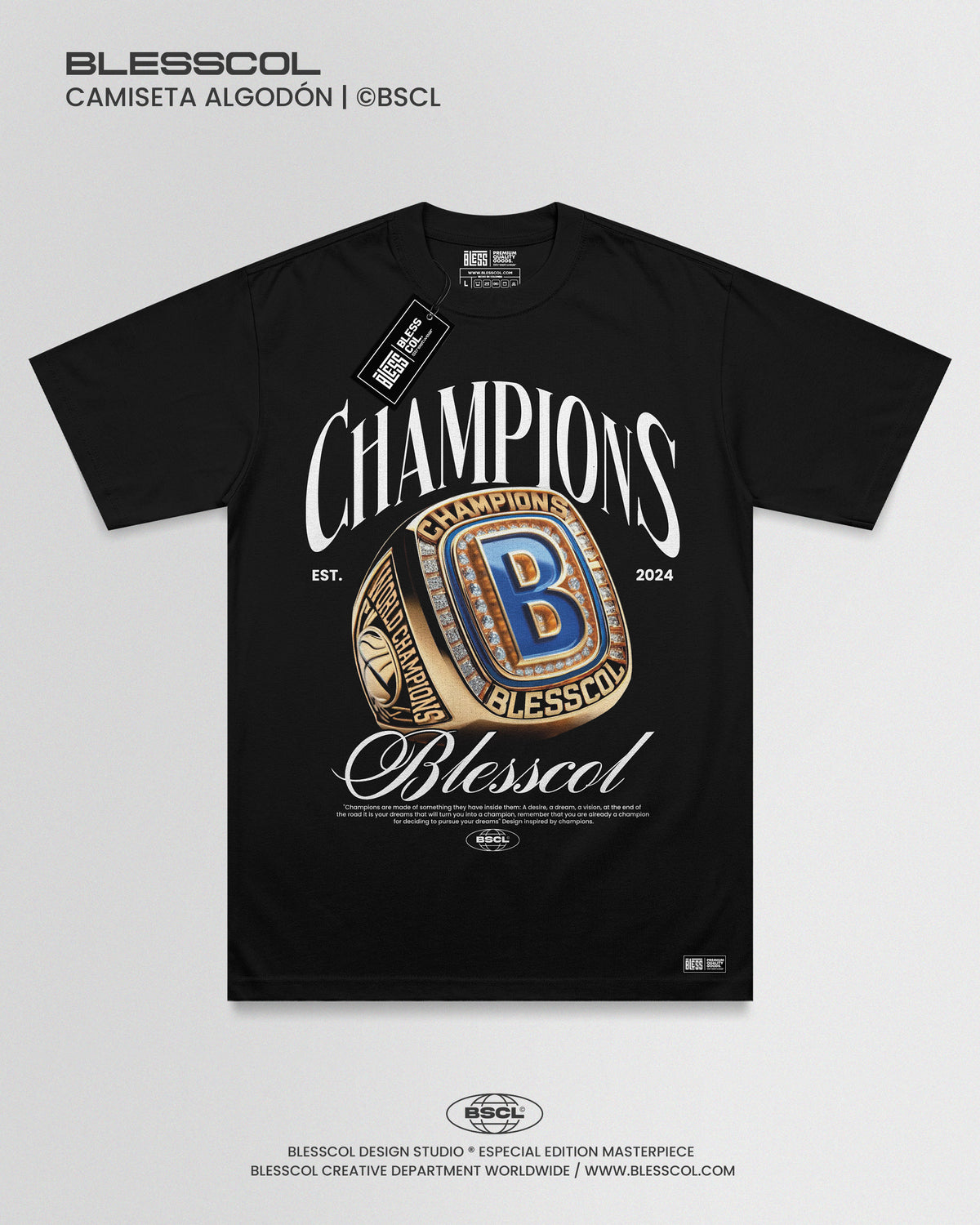 CAMISETA CHAMPIONS X BLESSCOL
