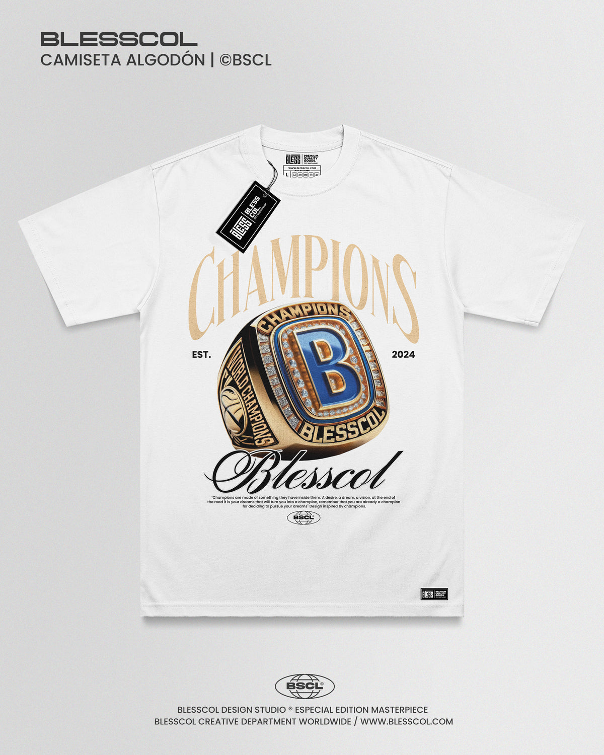 CAMISETA CHAMPIONS X BLESSCOL
