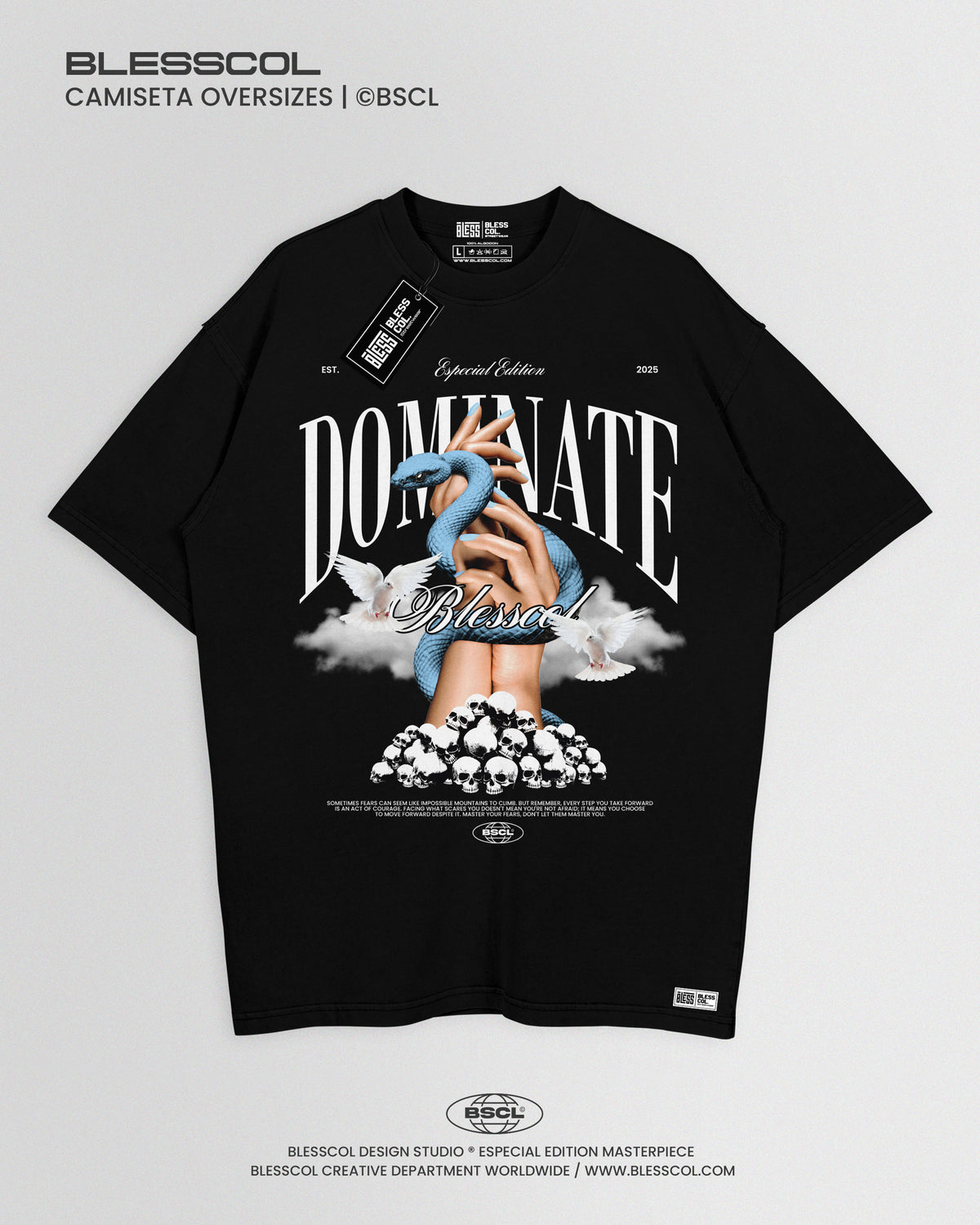 CAMISETA OVERSIZE BLESSED DOMINATE
