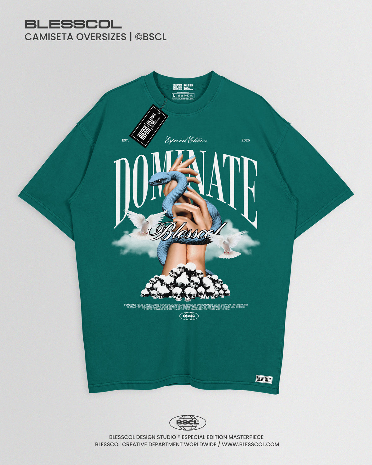 CAMISETA OVERSIZE BLESSED DOMINATE