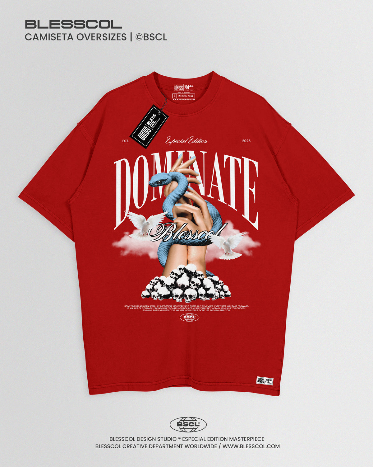 CAMISETA OVERSIZE BLESSED DOMINATE
