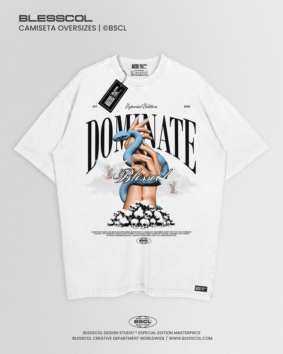 CAMISETA OVERSIZE BLESSED DOMINATE