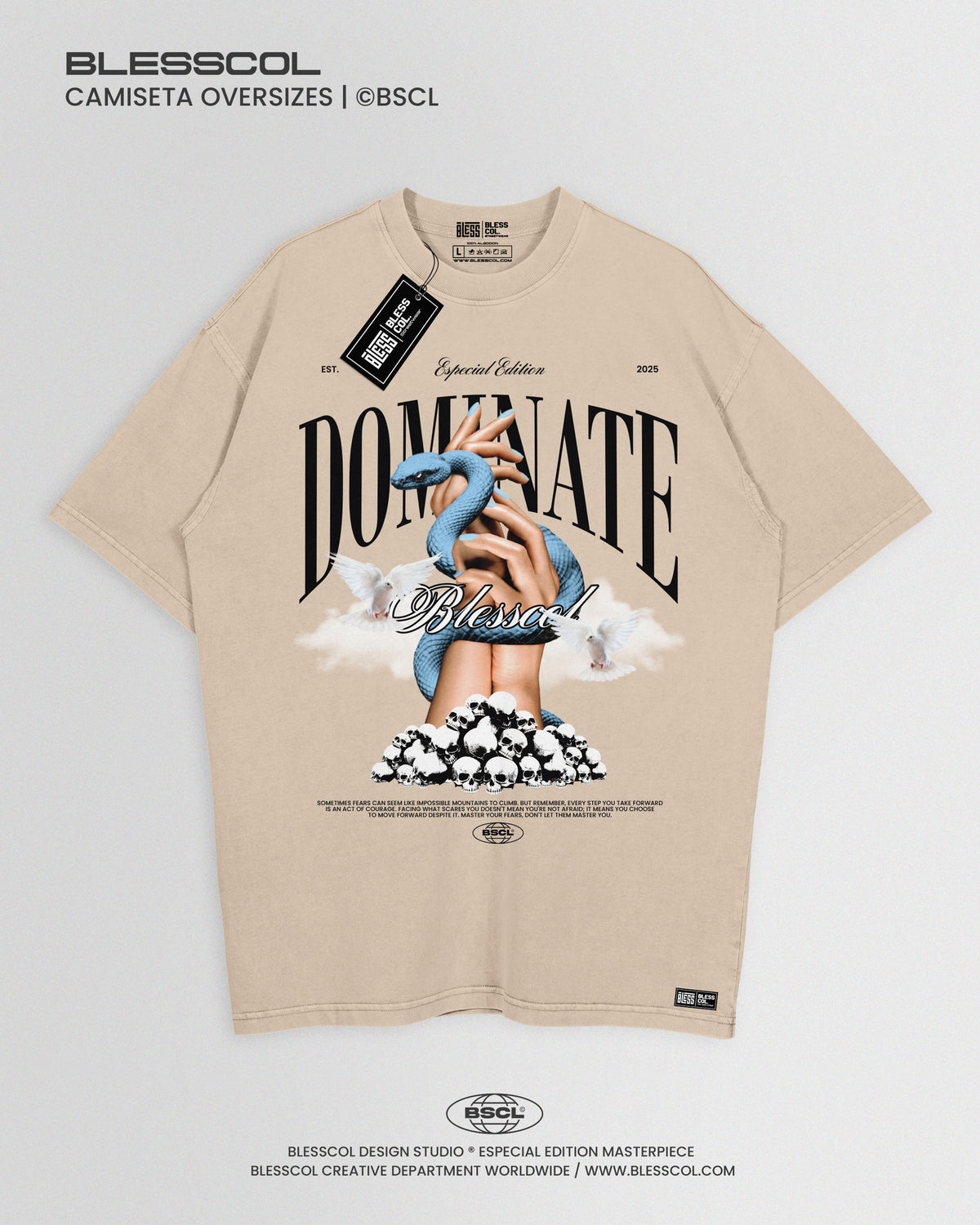 CAMISETA OVERSIZE BLESSED DOMINATE