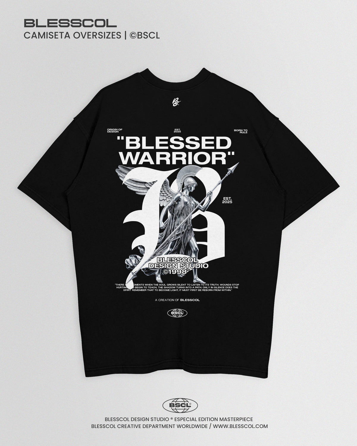 CAMISETA OVERSIZE BLESSED WARRIOR