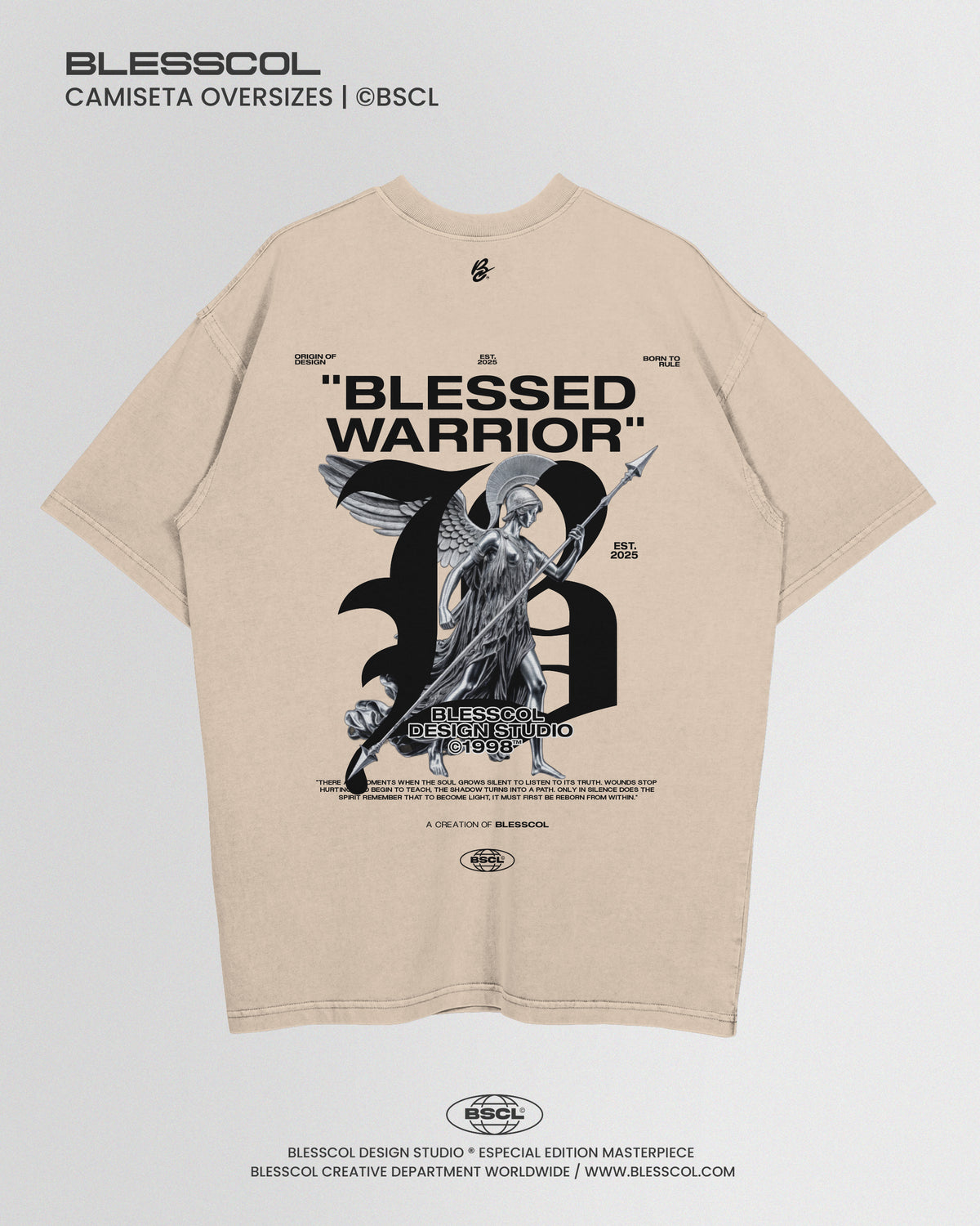 CAMISETA OVERSIZE BLESSED WARRIOR