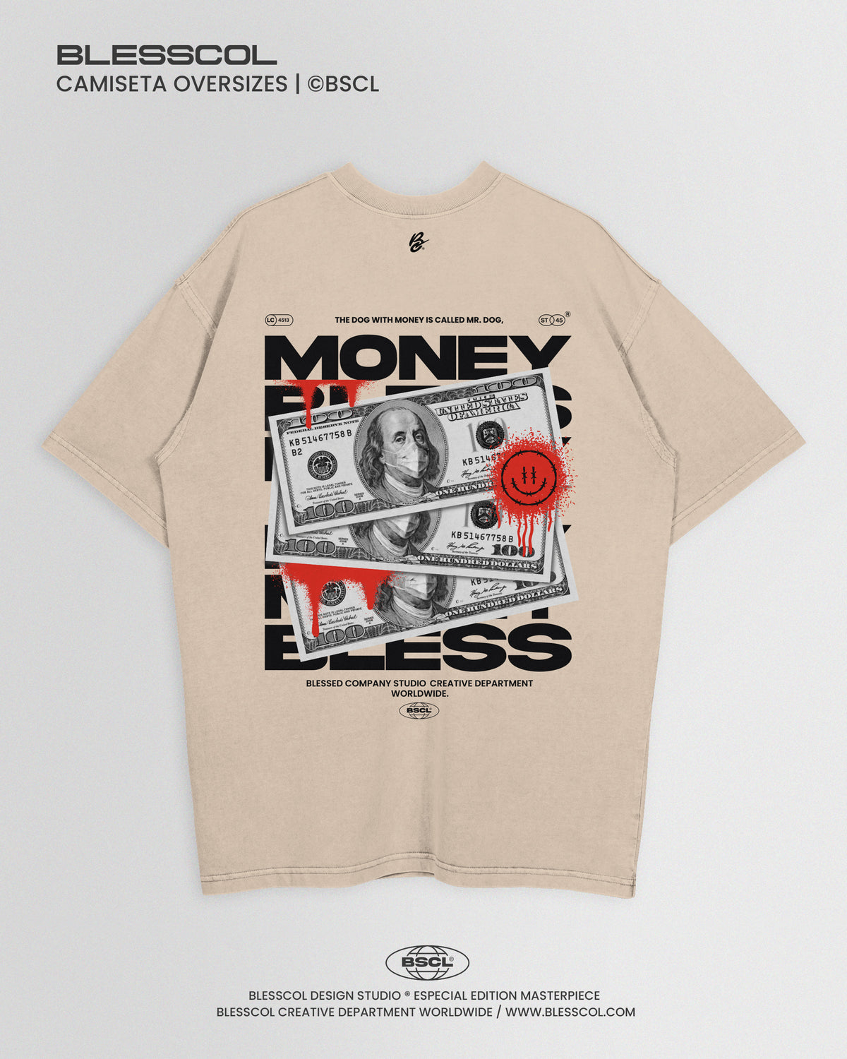 CAMISETA OVERSIZE BLESS MONEY