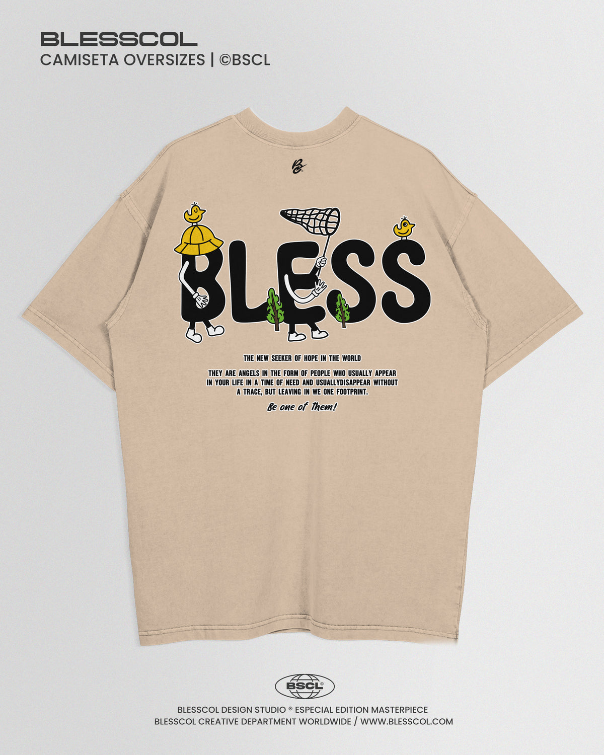 CAMISETA OVERSIZE BLESS WORLD