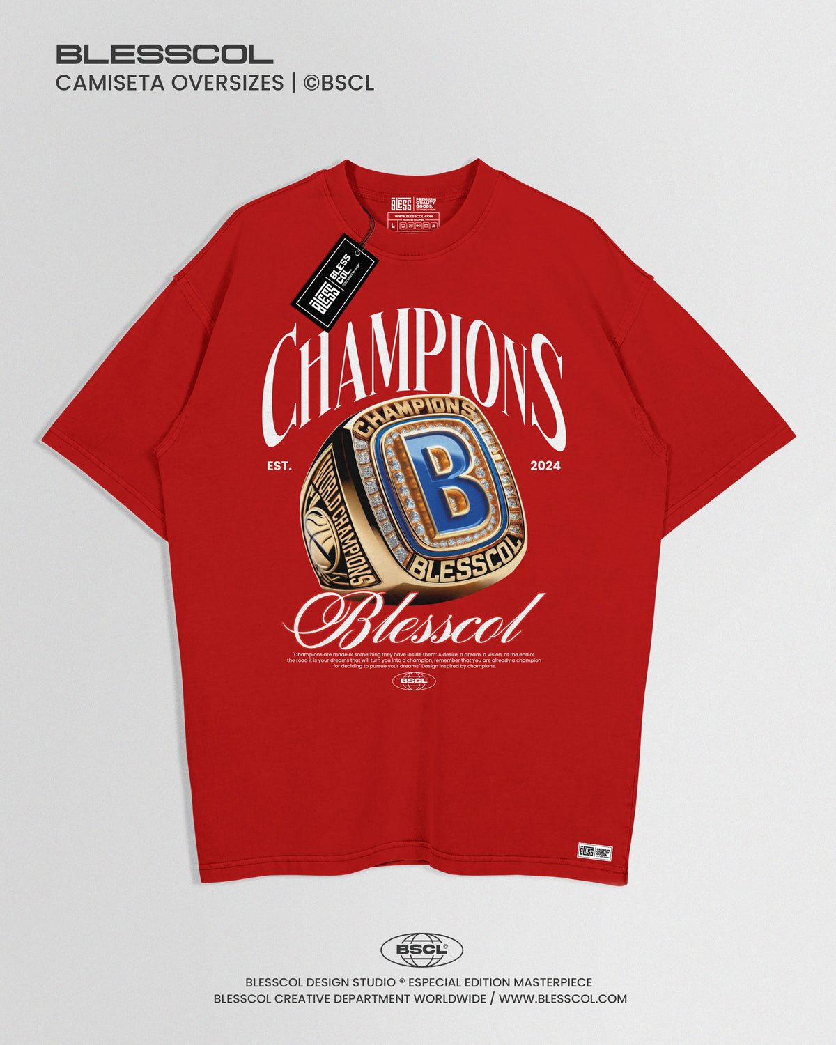 CAMISETA OVERSIZE BLESS CHAMPIONS