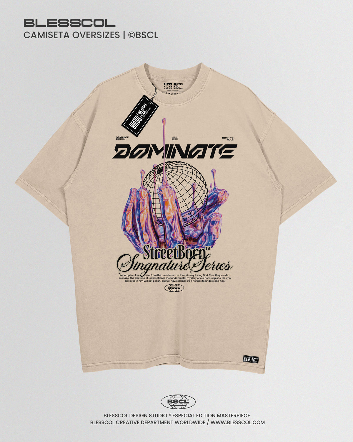 CAMISETA OVERSIZE DOMINATE STREETBORN