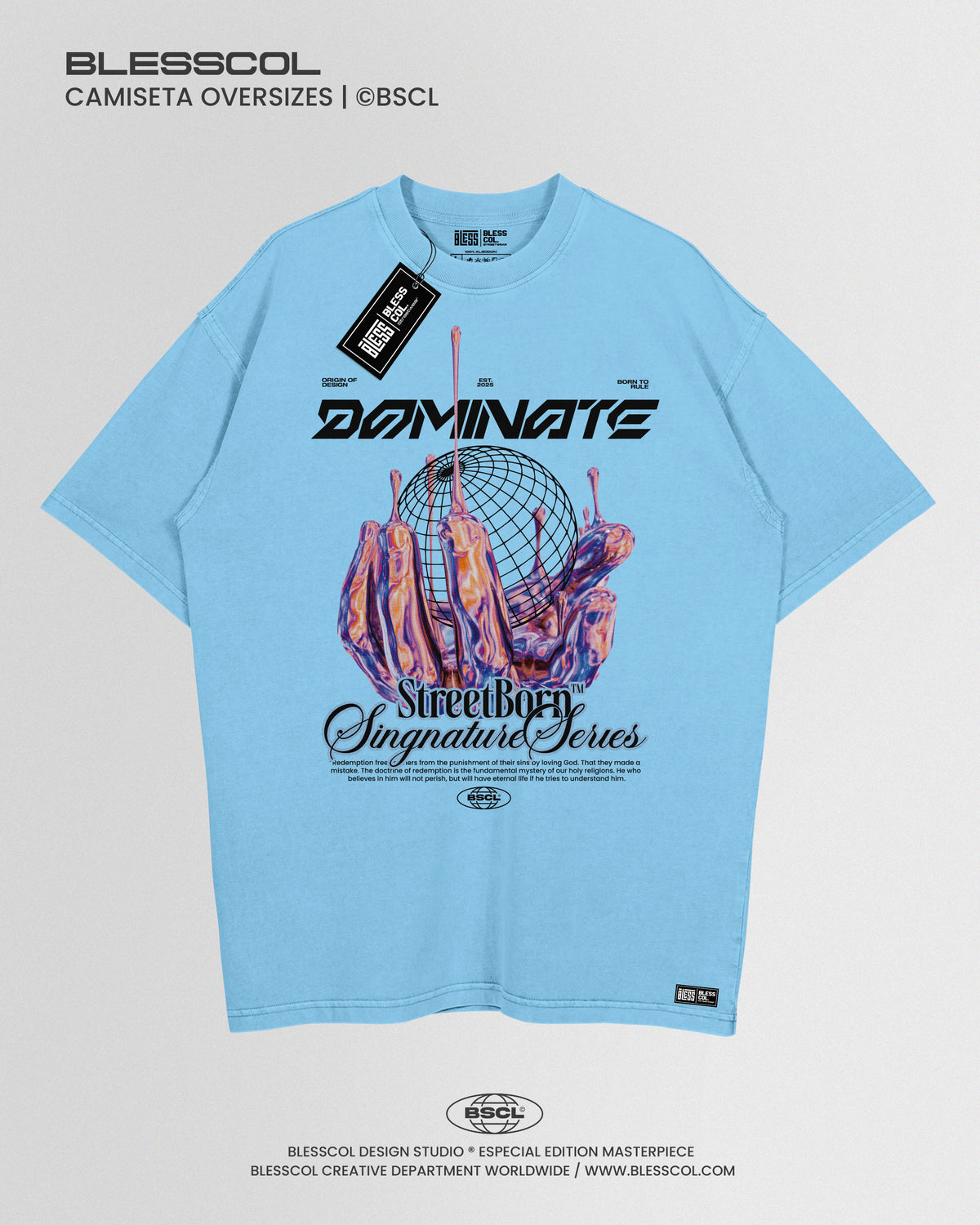CAMISETA OVERSIZE DOMINATE STREETBORN