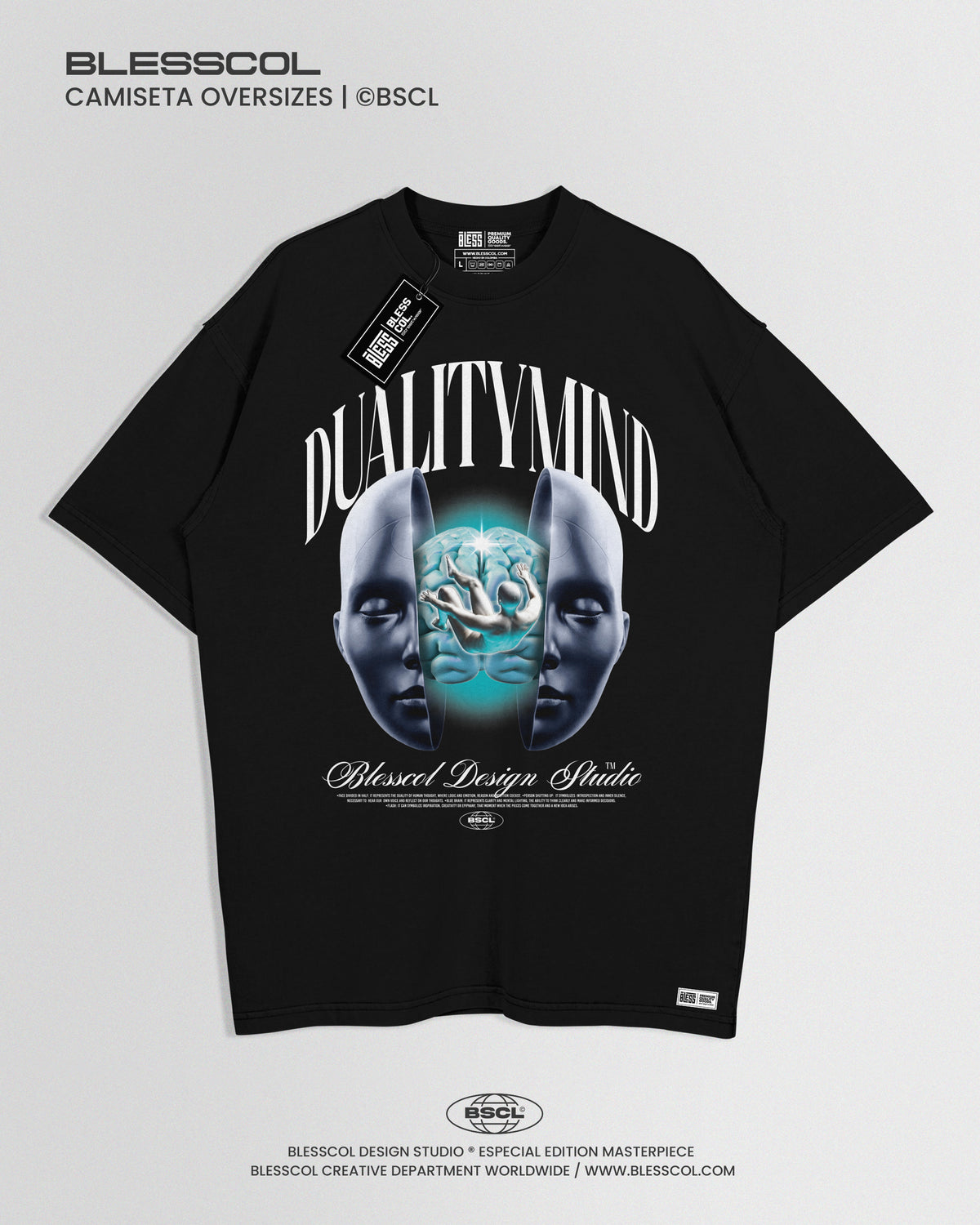 CAMISETA OVERSIZE DUALITY MIND