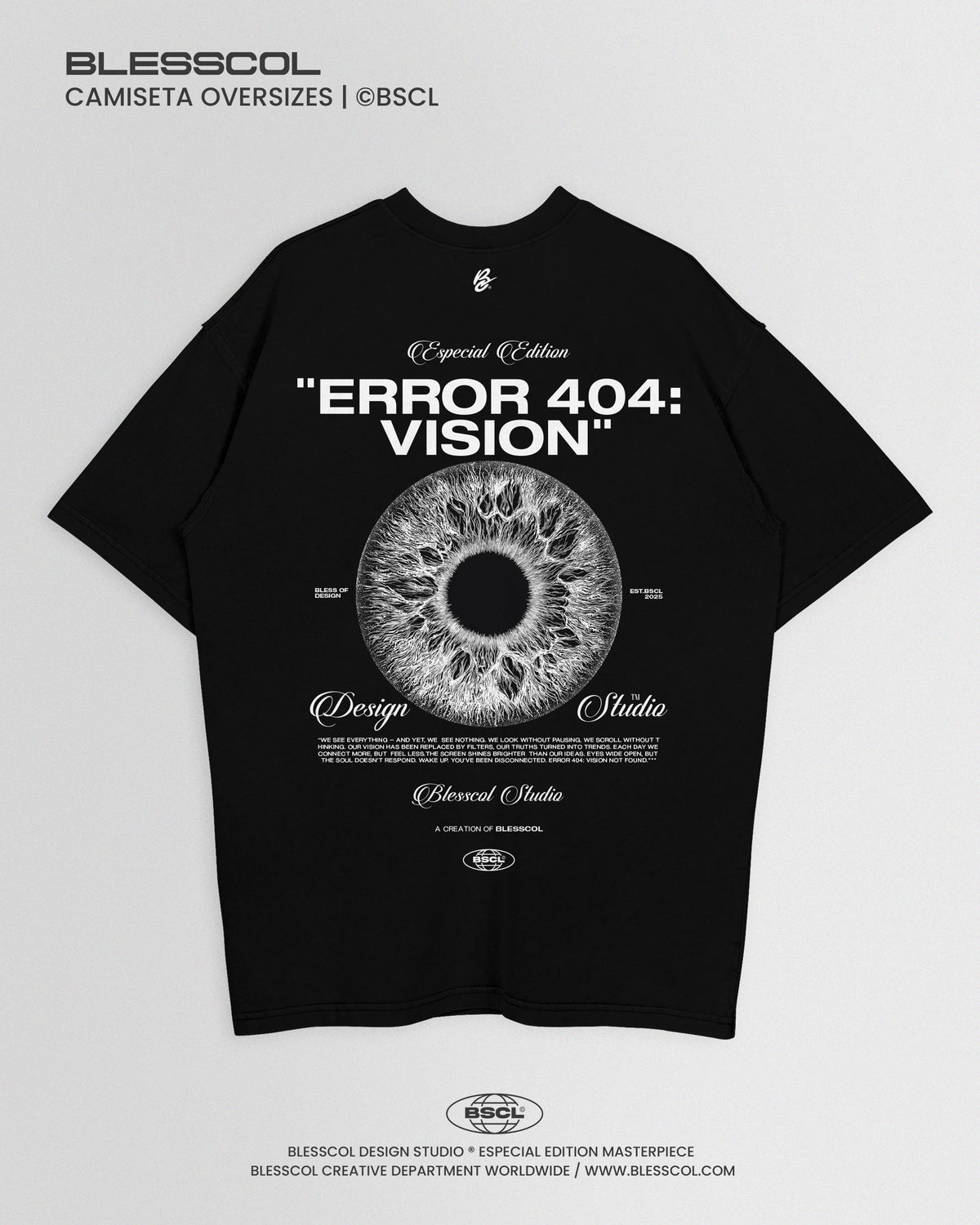 CAMISETA OVERSIZE ERROR 404: VISION