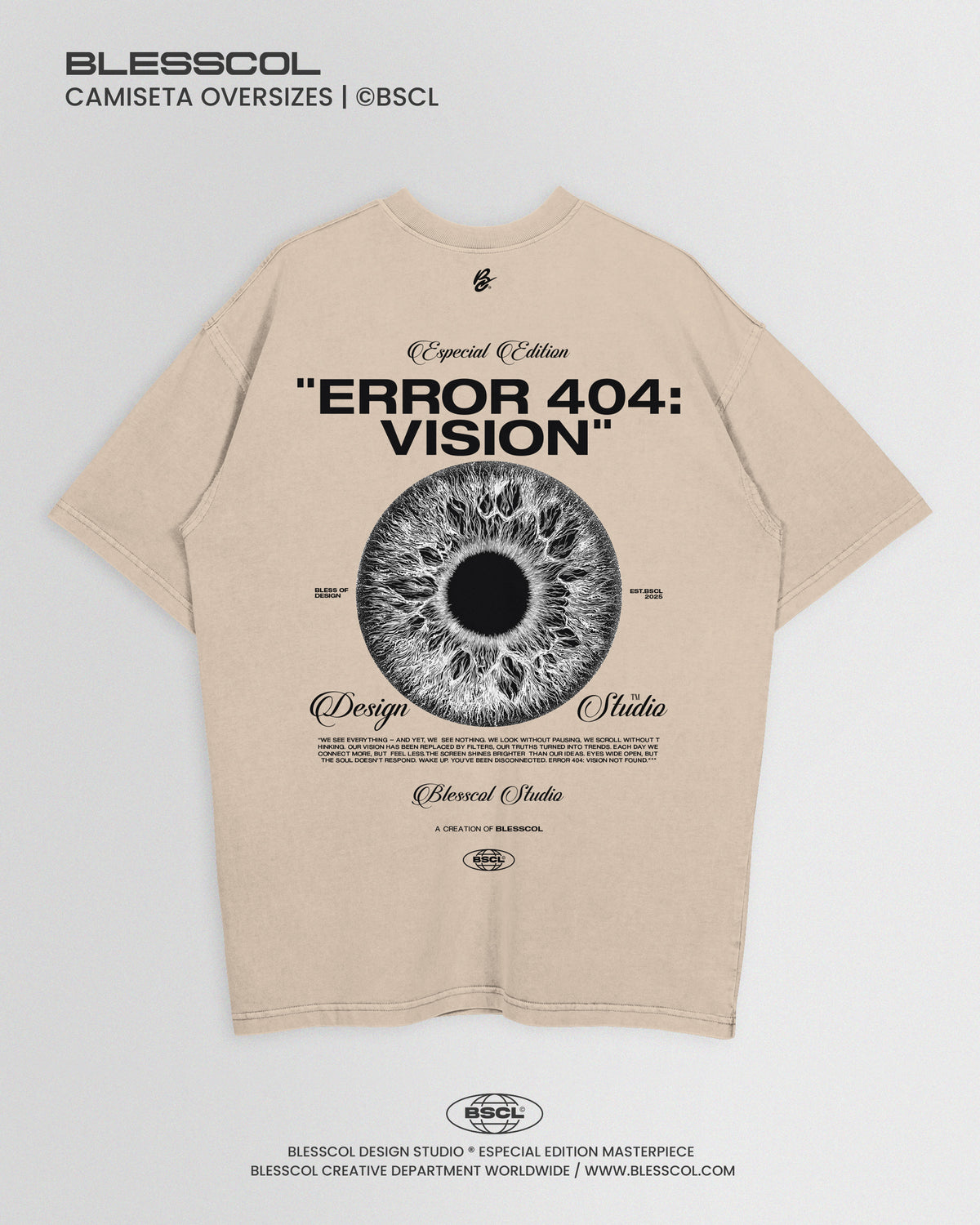 CAMISETA OVERSIZE ERROR 404: VISION