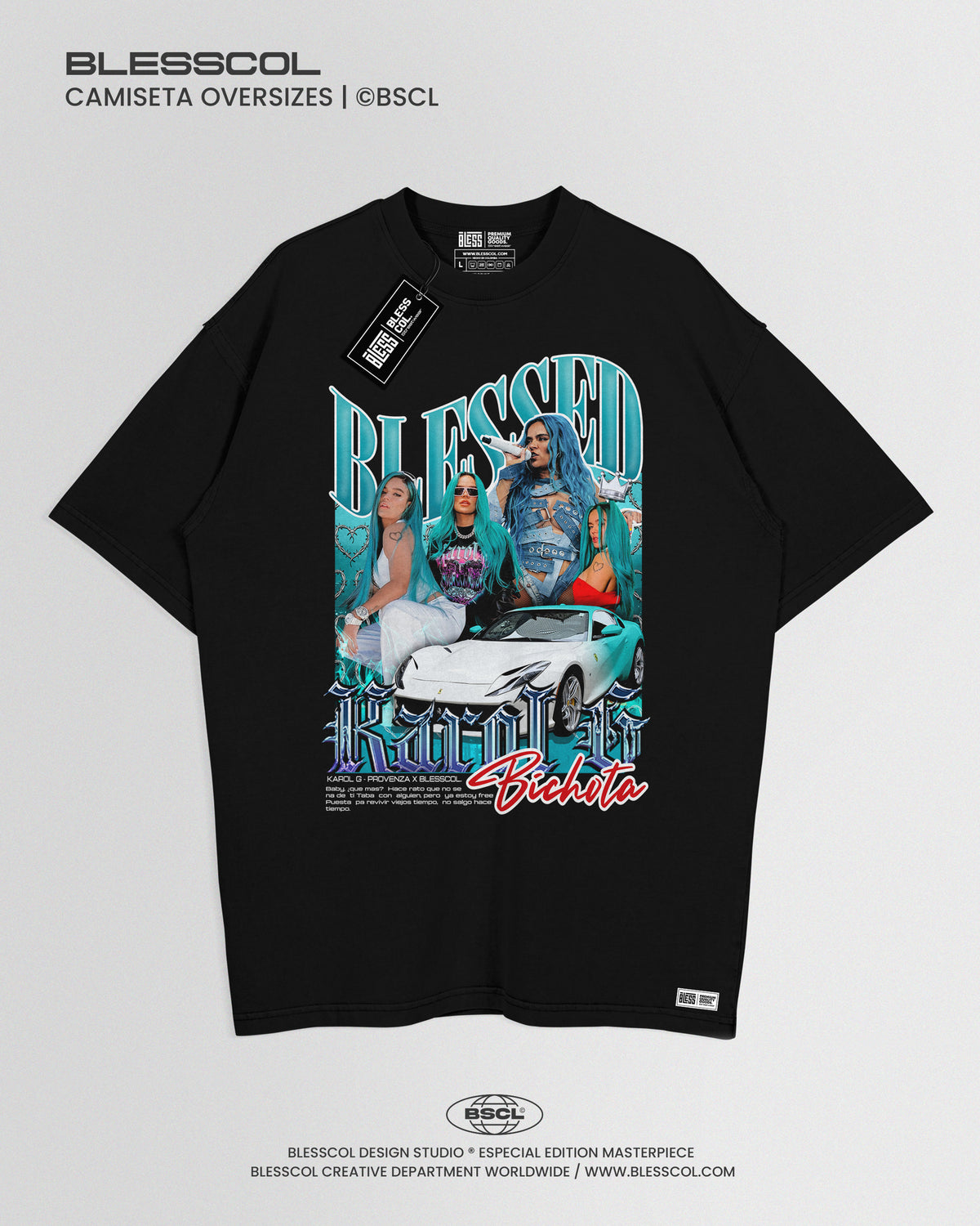 CAMISETA OVERSIZE KAROL G BICHOTA