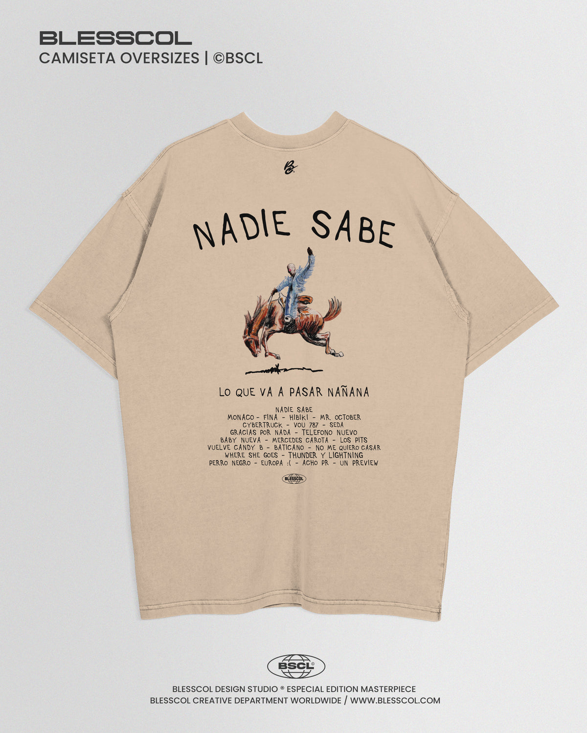 CAMISETA OVERSIZE NADIE SABE BAD BUNNY