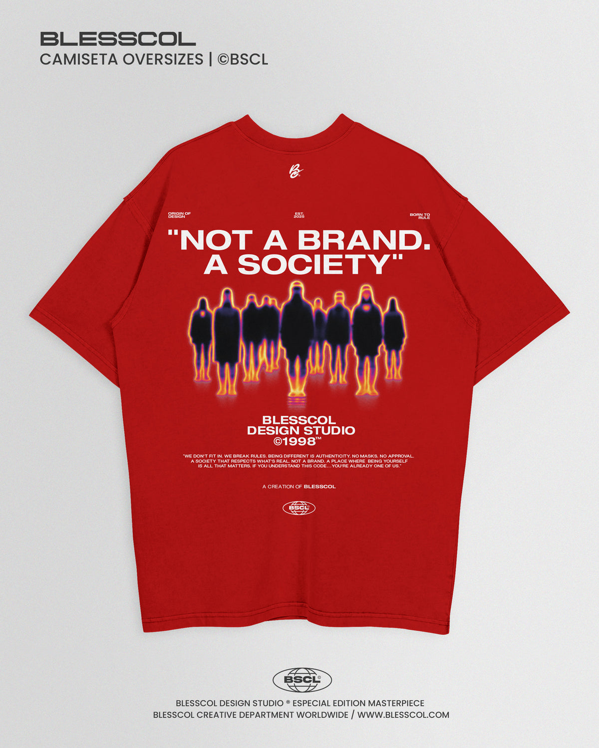CAMISETA OVERSIZE NOT A BRAND A SOCIETY