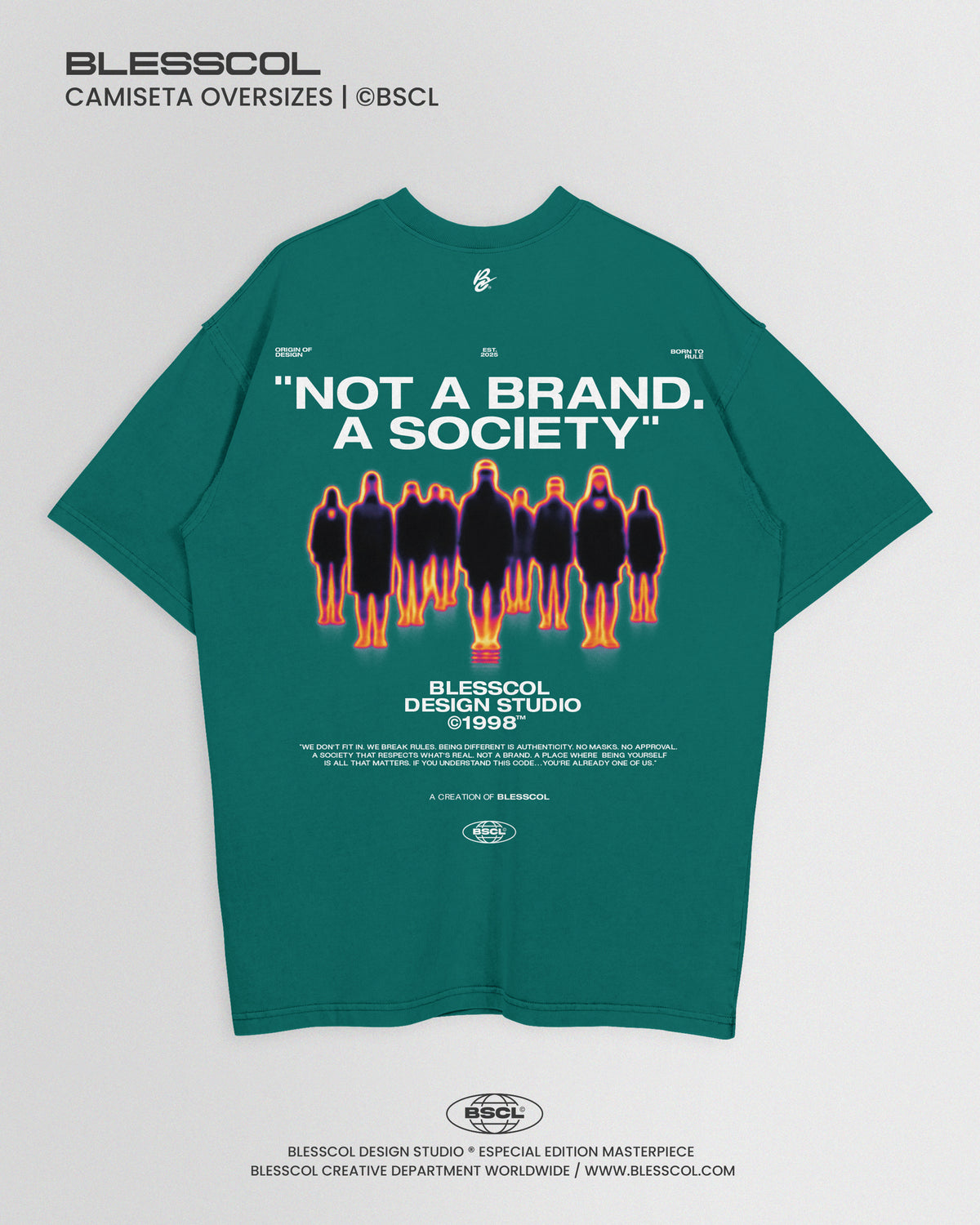 CAMISETA OVERSIZE NOT A BRAND A SOCIETY