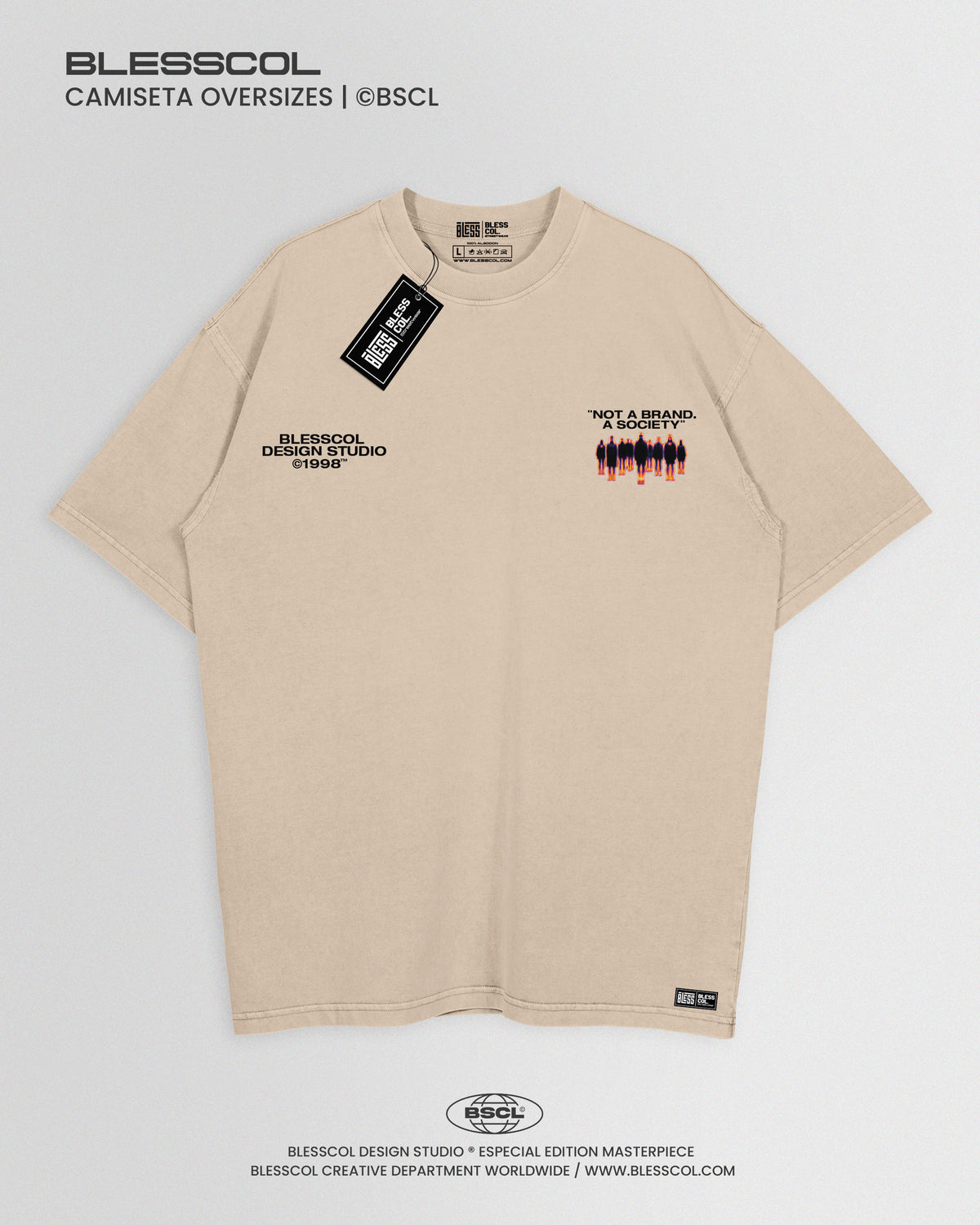 CAMISETA OVERSIZE NOT A BRAND A SOCIETY
