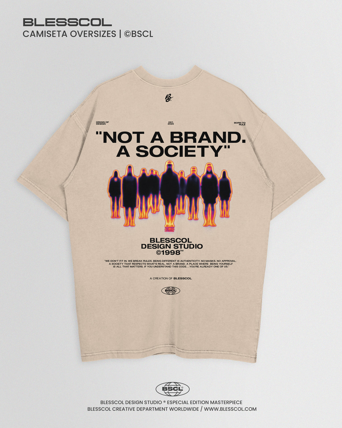 CAMISETA OVERSIZE NOT A BRAND A SOCIETY