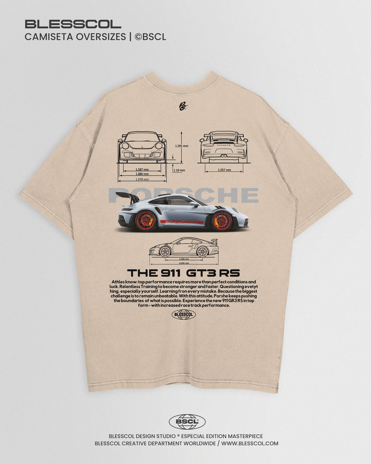 CAMISETA OVERSIZE PORSCHE 991 GT3 RS