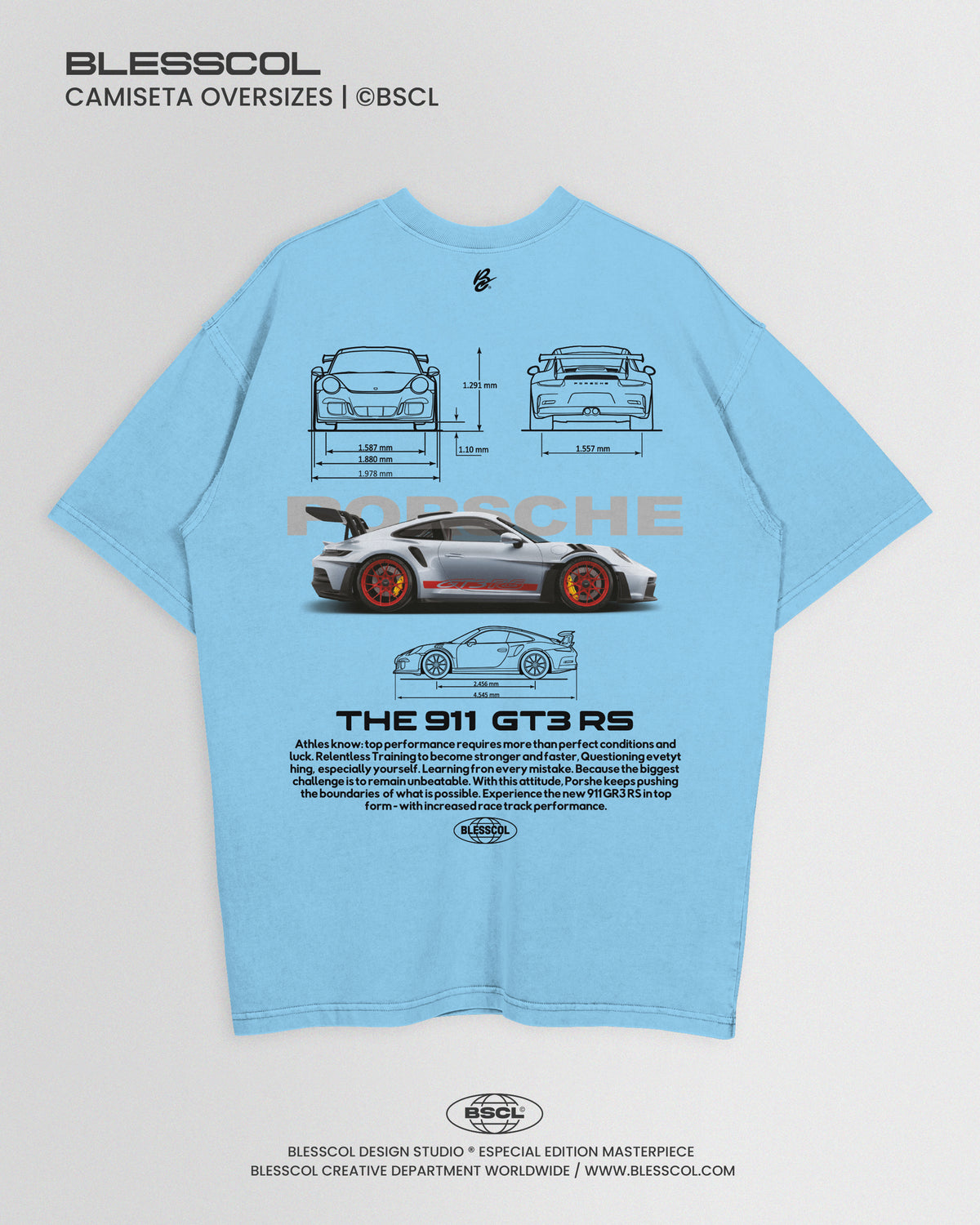CAMISETA OVERSIZE PORSCHE 991 GT3 RS