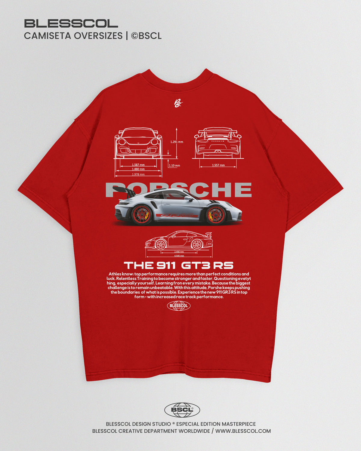 CAMISETA OVERSIZE PORSCHE 991 GT3 RS