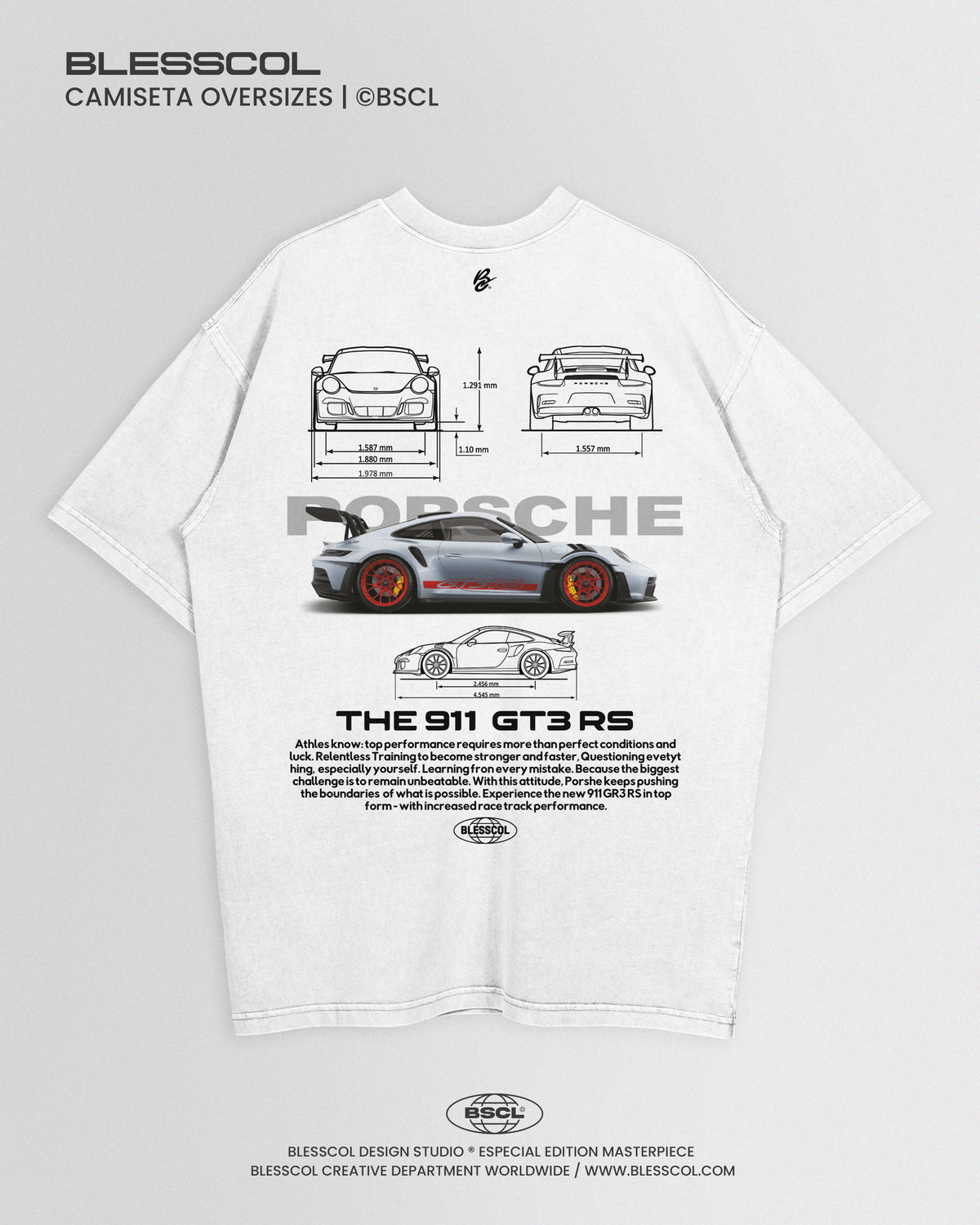 CAMISETA OVERSIZE PORSCHE 991 GT3 RS