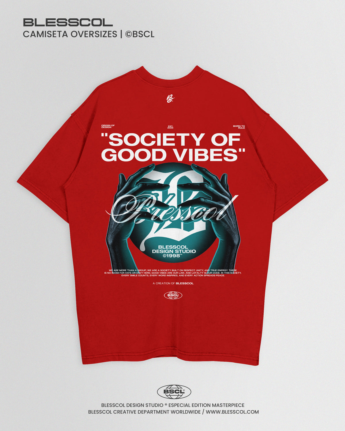 CAMISETA OVERSIZE SOCIETY OF GOOD VIBES