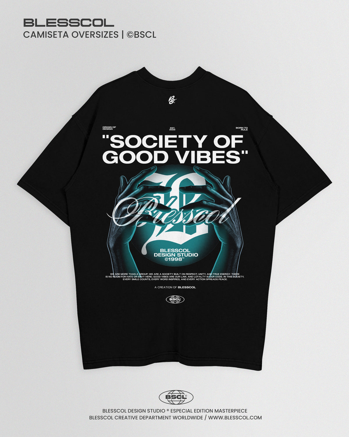CAMISETA OVERSIZE SOCIETY OF GOOD VIBES