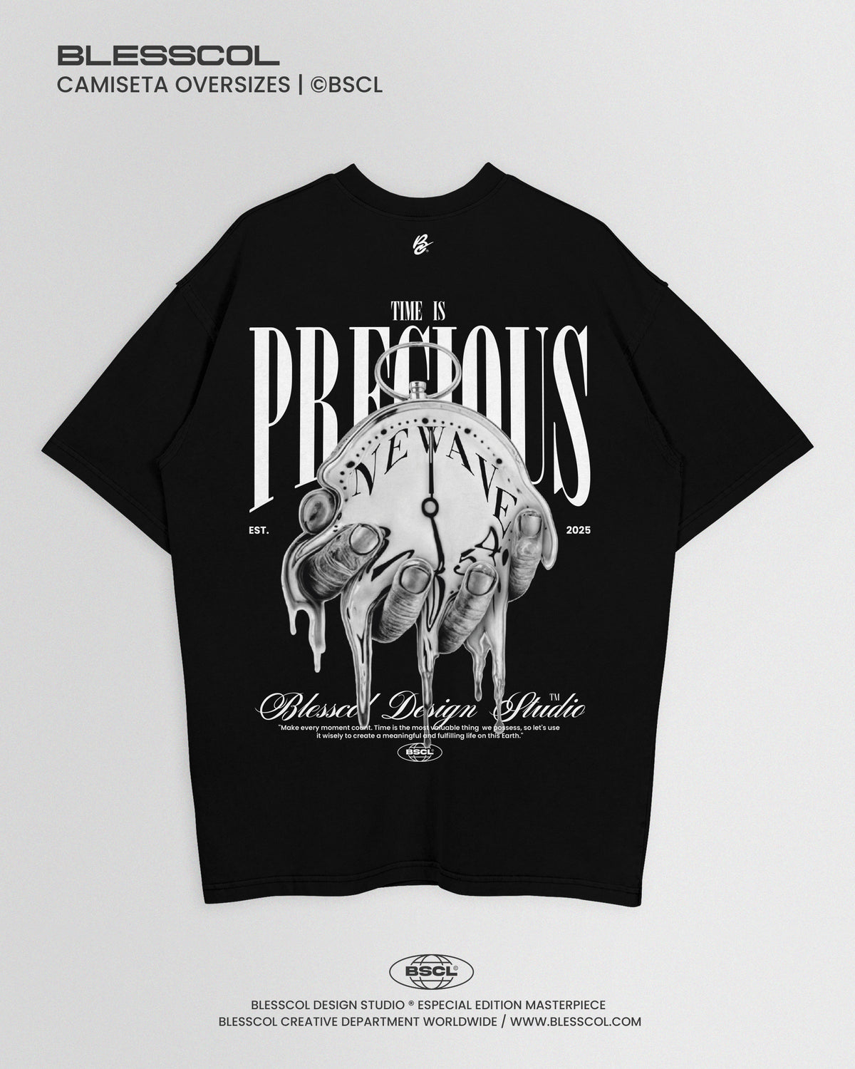 CAMISETA OVERSIZE TIME IS PRECIOUS