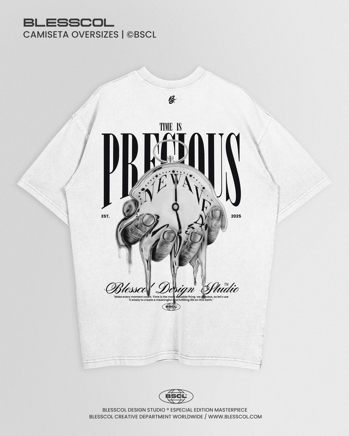 CAMISETA OVERSIZE TIME IS PRECIOUS