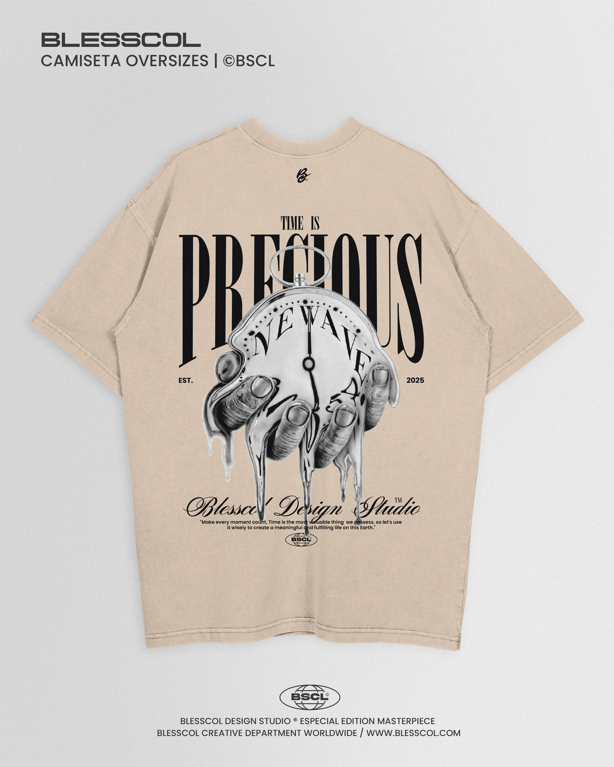 CAMISETA OVERSIZE TIME IS PRECIOUS