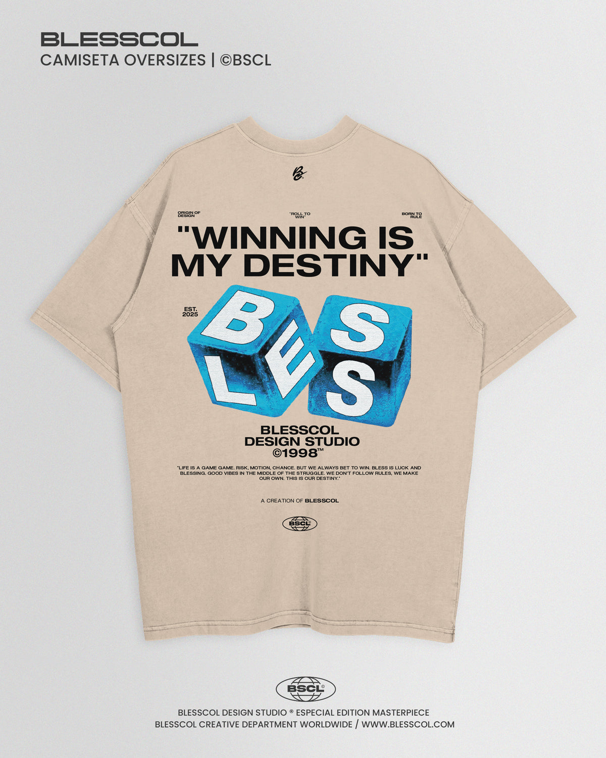 CAMISETA OVERSIZE WINNING IS MI DESTINY