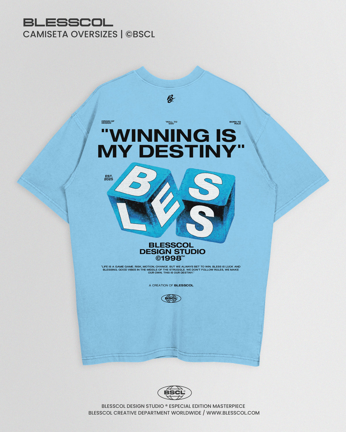 CAMISETA OVERSIZE WINNING IS MI DESTINY