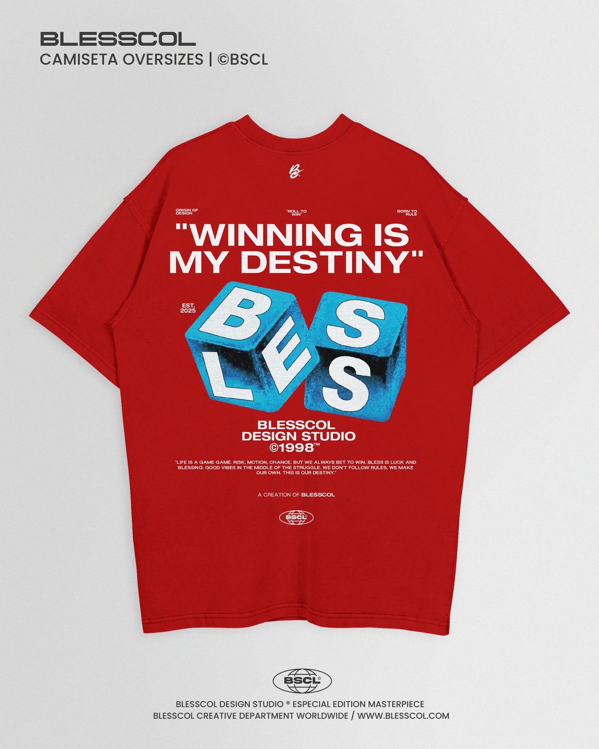 CAMISETA OVERSIZE WINNING IS MI DESTINY