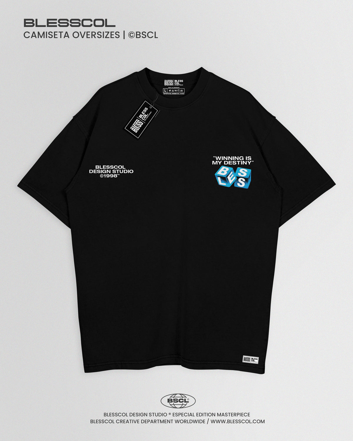 CAMISETA OVERSIZE WINNING IS MI DESTINY