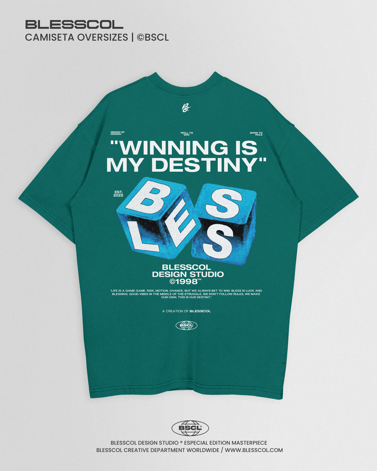CAMISETA OVERSIZE WINNING IS MI DESTINY