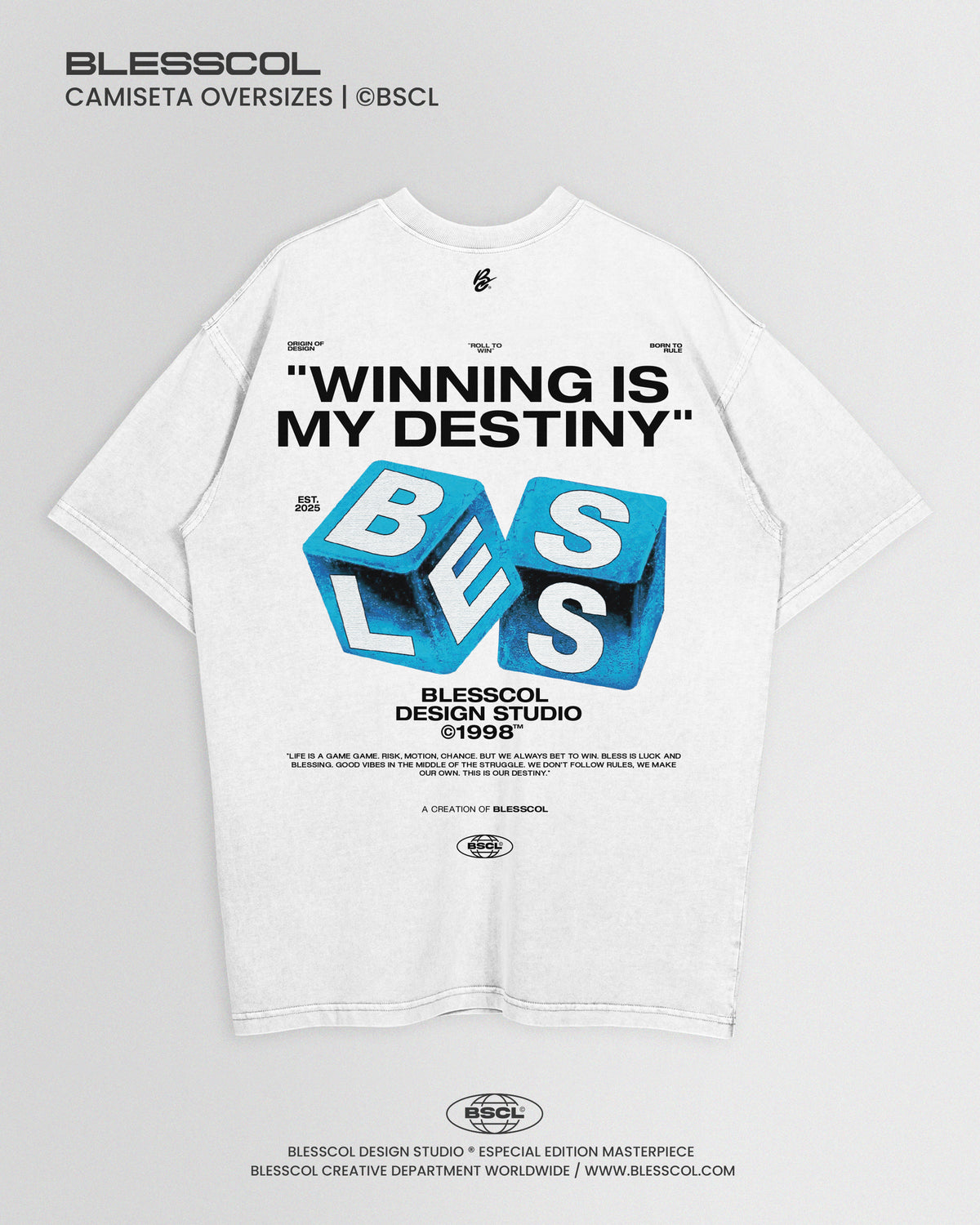 CAMISETA OVERSIZE WINNING IS MI DESTINY