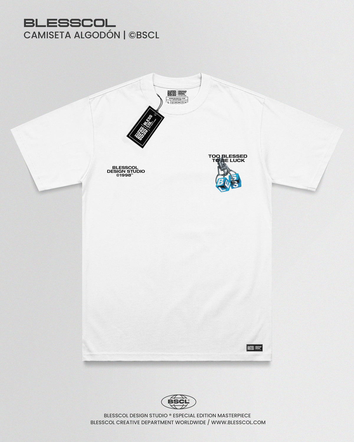 CAMISETA TOO BLESSED TO BE LUCK
