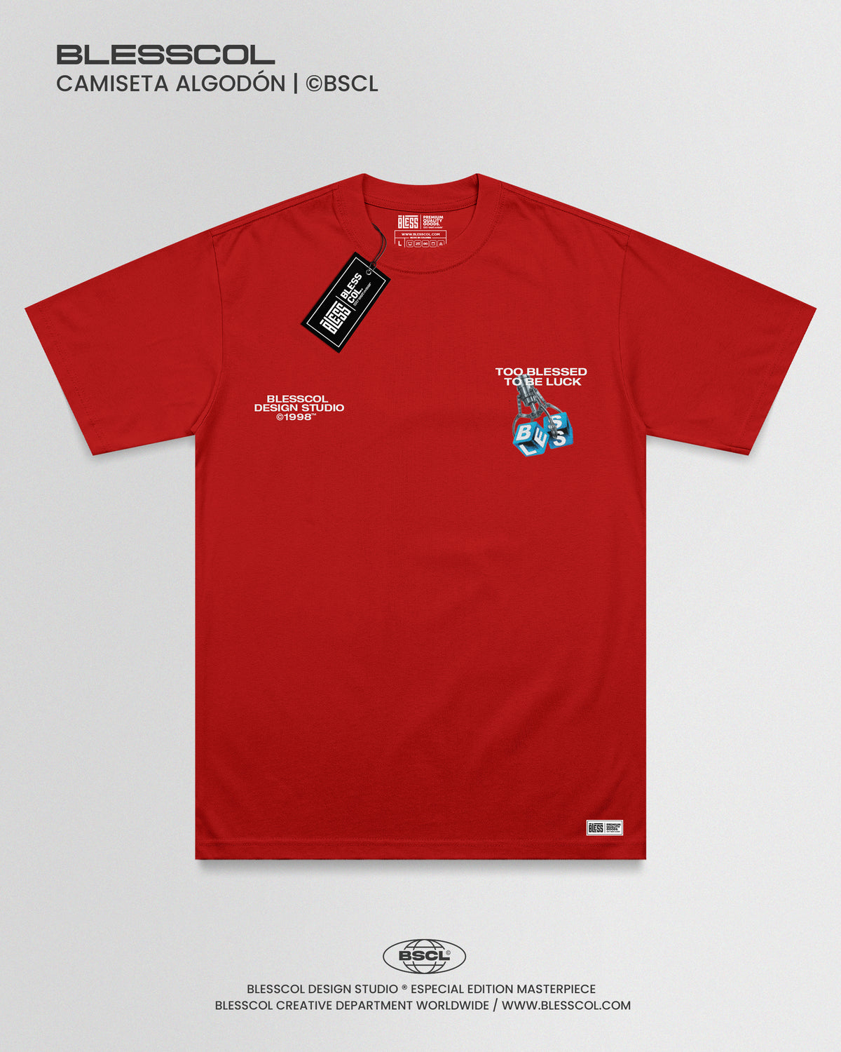CAMISETA TOO BLESSED TO BE LUCK