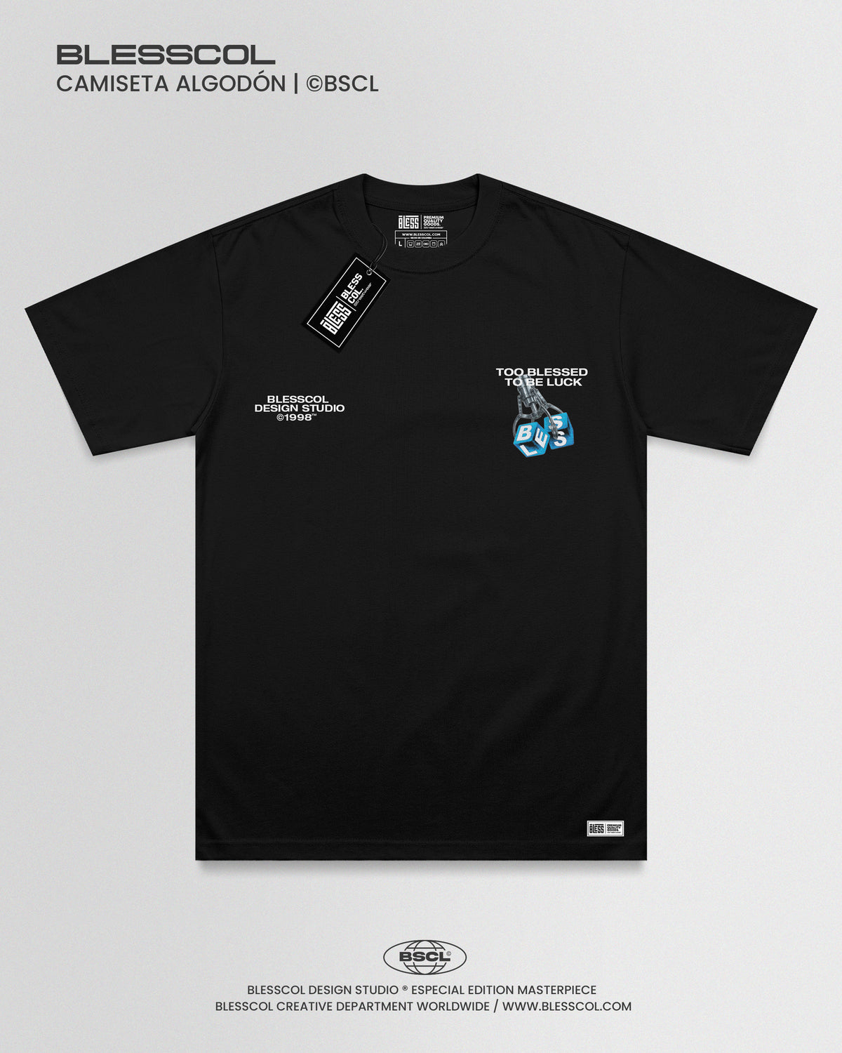 CAMISETA TOO BLESSED TO BE LUCK