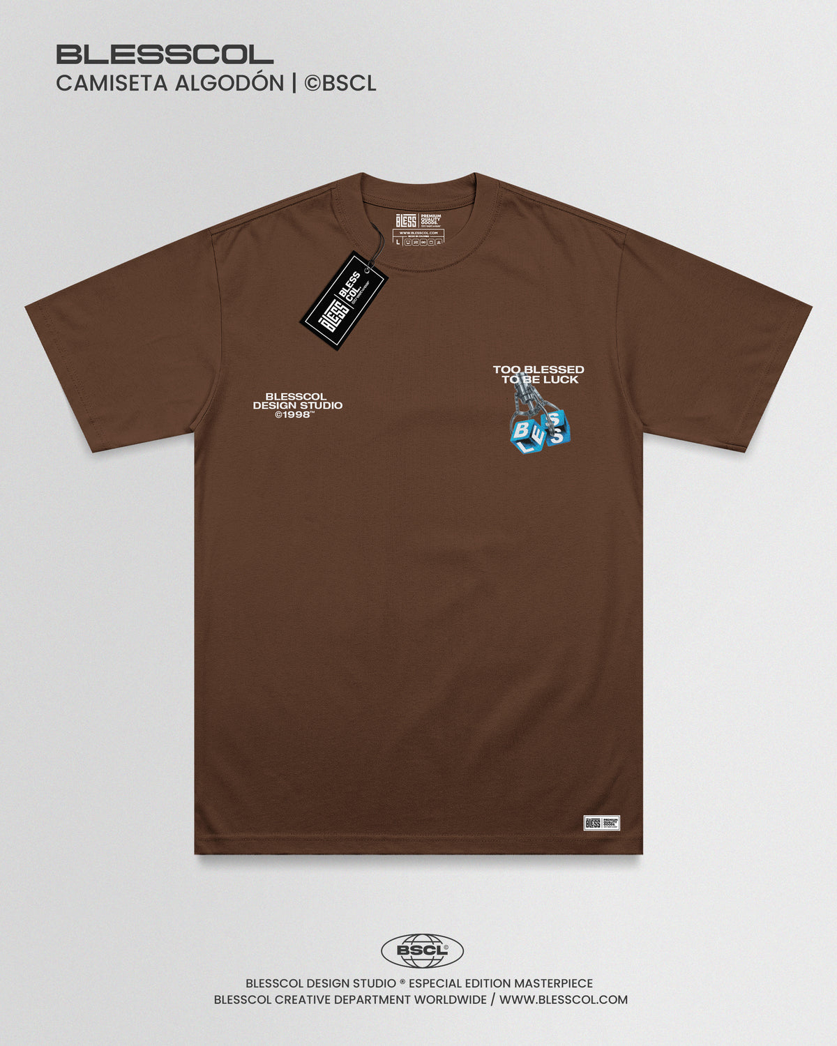 CAMISETA TOO BLESSED TO BE LUCK