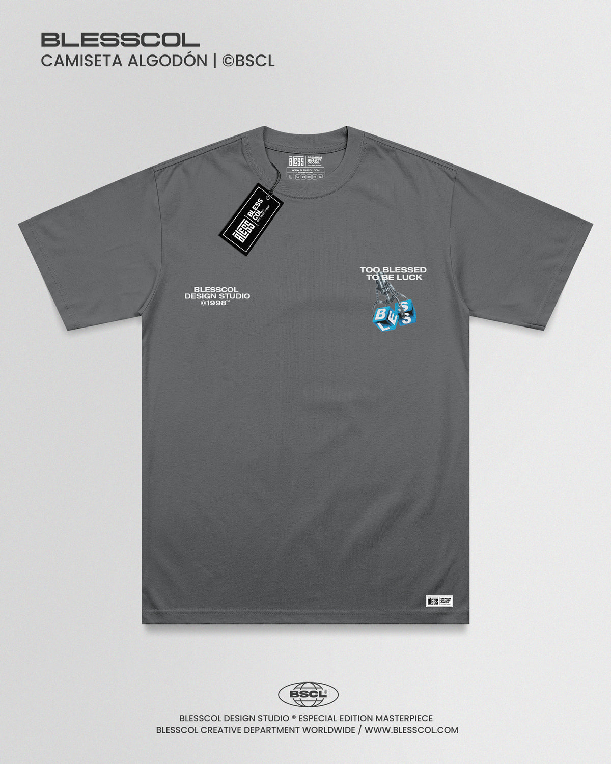 CAMISETA TOO BLESSED TO BE LUCK