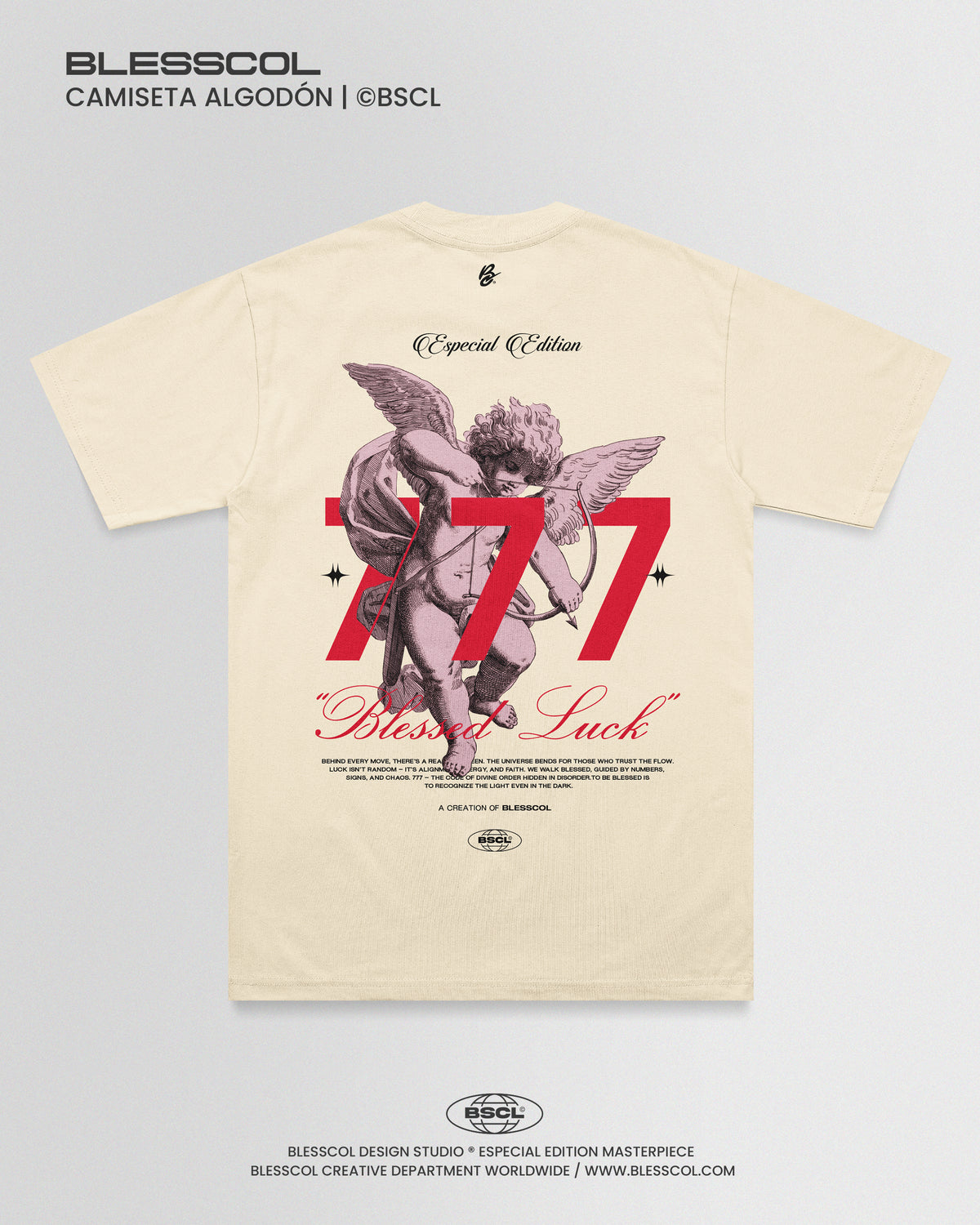 CAMISETA UNISEX BLESSED LUCK 777