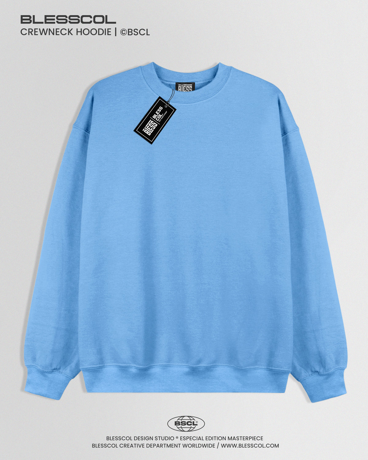 CREWNECK HOODIE BASICO AZUL BEBE