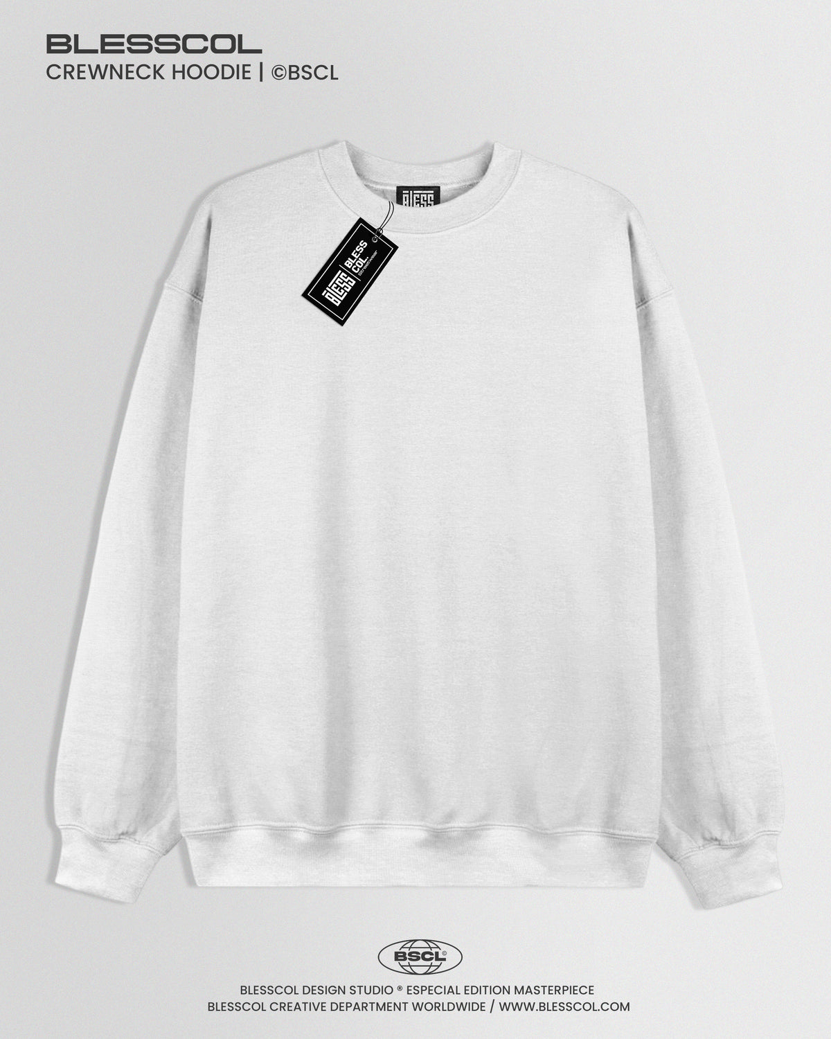 CREWNECK HOODIE BASICO BLANCO