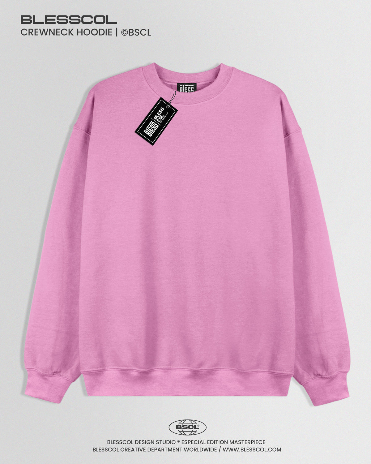 CREWNECK HOODIE BASICO ROSA