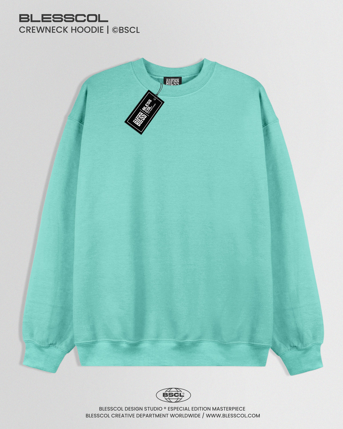 CREWNECK HOODIE BASICO VERDE MENTA