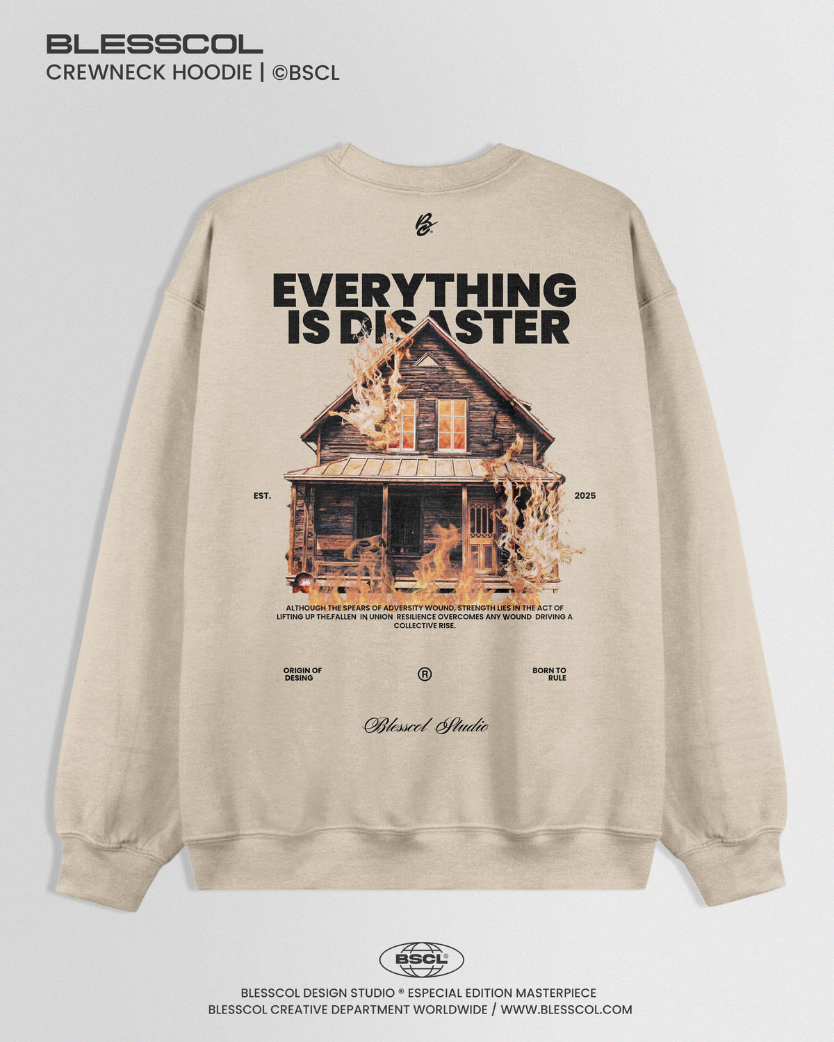 CREWNECK HOODIE  EVERYTHING IS DISASTER