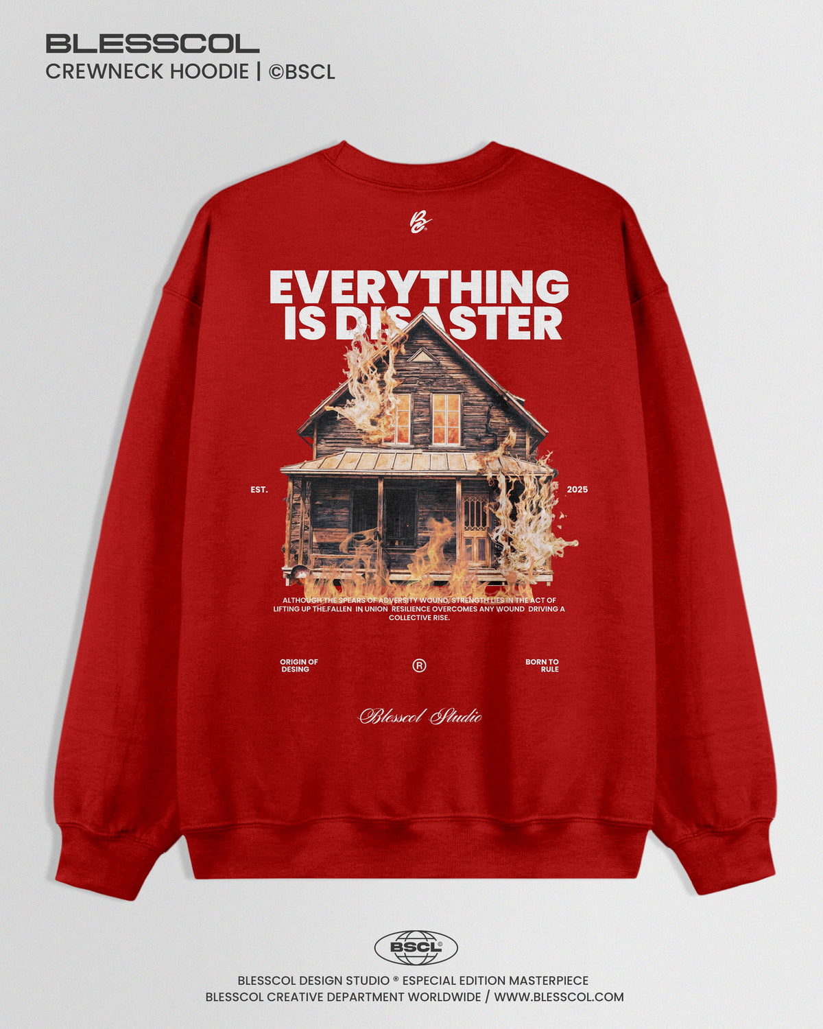 CREWNECK HOODIE  EVERYTHING IS DISASTER